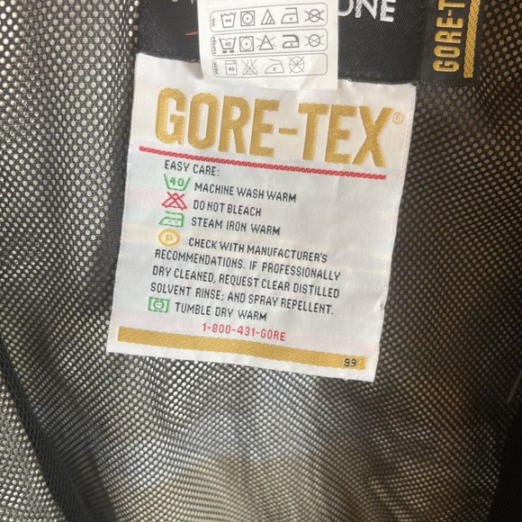 VTG Moonstone Jacket Mens Medium Blue Colorblock Hooded Rain Coat Gortex Vented - Picture 9 of 11